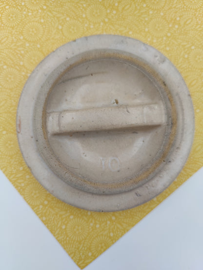 Ceramic Beige Jar with Married Lid
