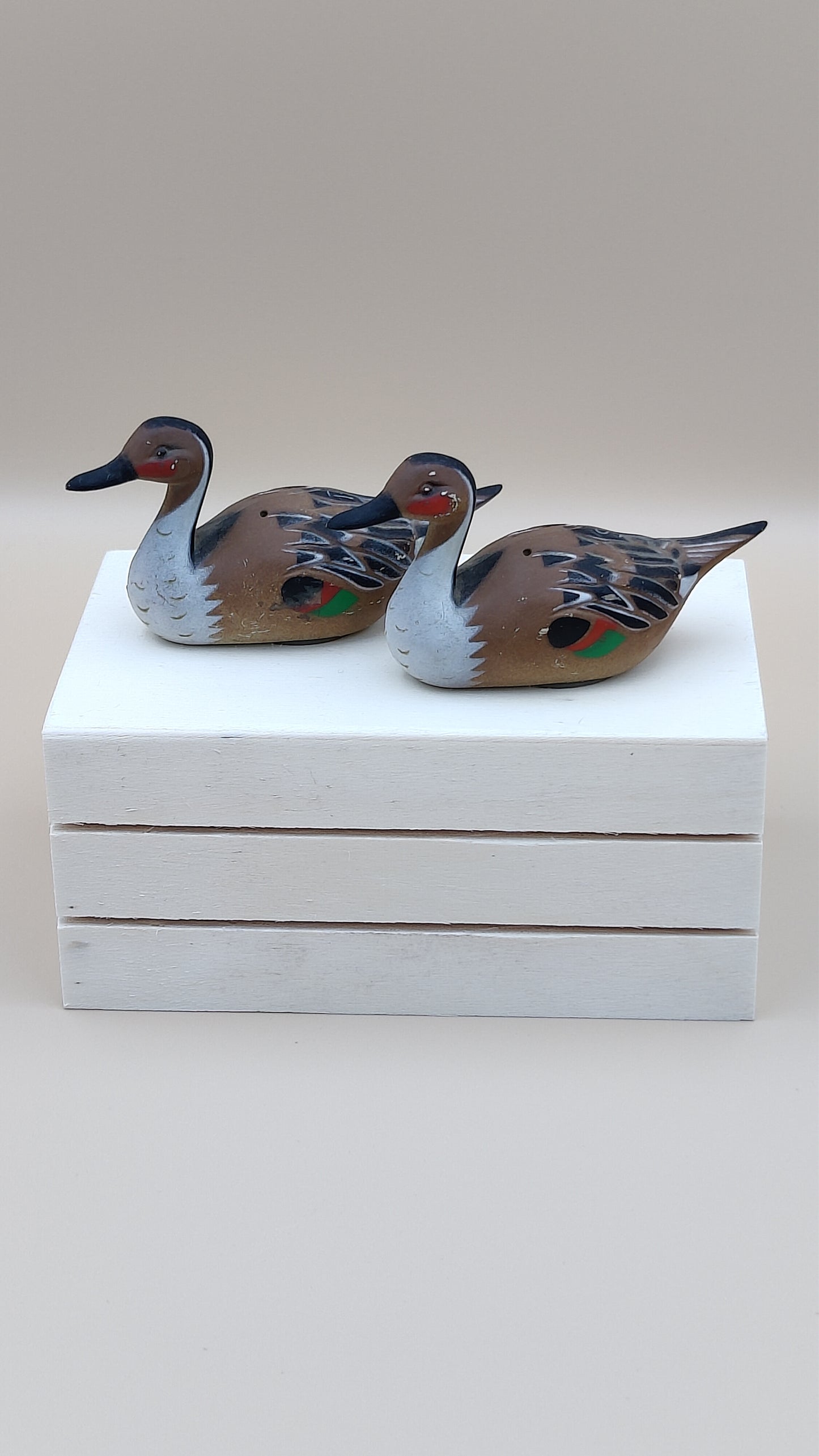 Vintage Mallard Duck Salt & Pepper Shaker Duo