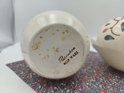Pair of Vintage Purington Slipware Hand painted Vases 1940-50s