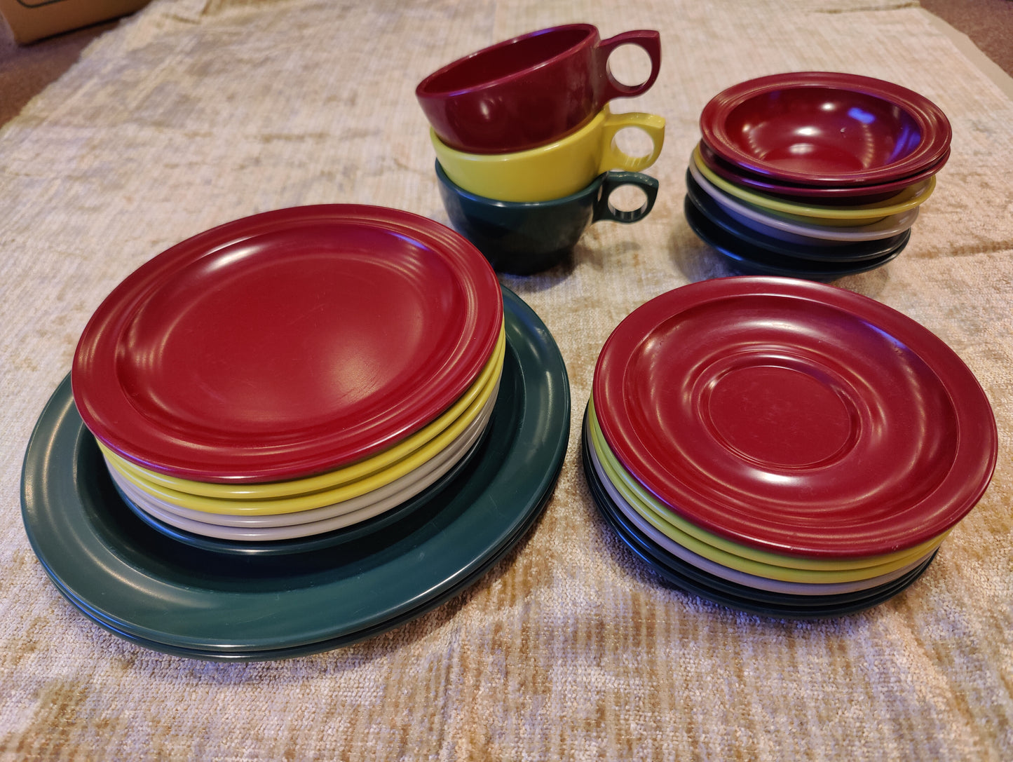 Vintage Prolonware Melmar Table Set Cups and Plates Mix