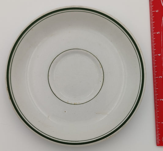 6" Vitrified Sterling China: Liverpool, OH - Green Trim
