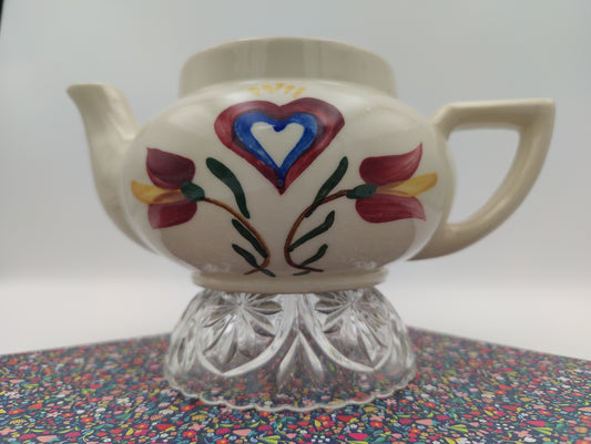 Shawnee Pottery Pennsylvania Dutch Teapot, Vintage 1940's, NO LID