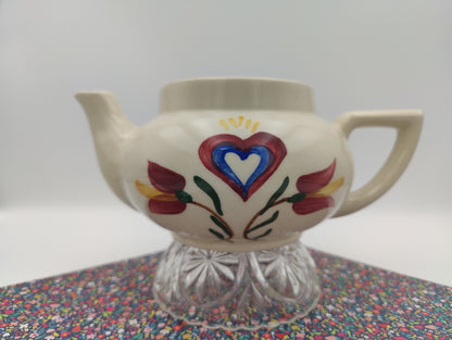 Shawnee Pottery Pennsylvania Dutch Teapot, Vintage 1940's, NO LID