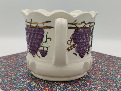 Double-Handle Grapes on Vine Sugar Bowl, No Lid