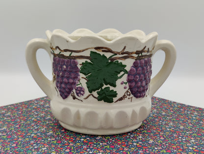 Double-Handle Grapes on Vine Sugar Bowl, No Lid