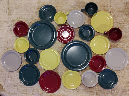 Vintage Prolonware Melmar Table Set Cups and Plates Mix