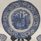 Liberty Blue Historic England Colonial Scene: "Old North Church" - Blue and White - 4 Pc Plate Set
