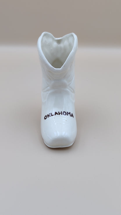 4.5" Oklahoma Souvenir Ceramic Boot