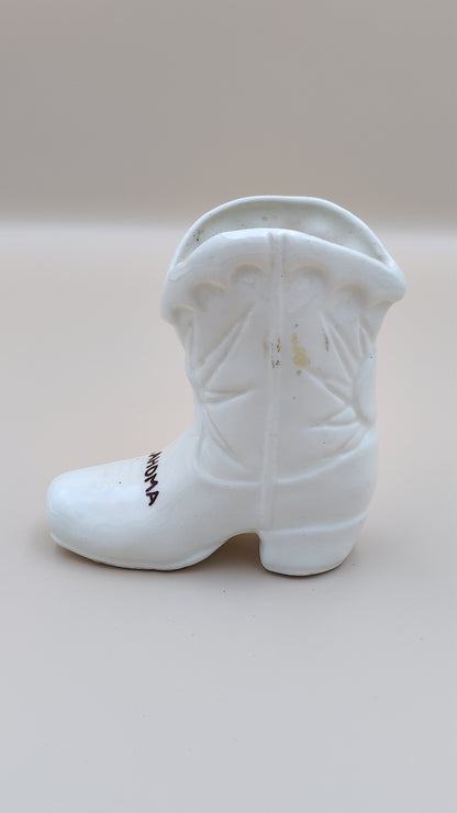 4.5" Oklahoma Souvenir Ceramic Boot